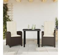 Ensemble à Manger de Jardin et Coussins Table 5 pcs Marron Résine Tressée vidaXL