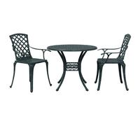 vidaXL 3-delige Bistroset gietaluminium wit3216332 Blanc