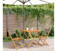 Ensemble à Manger de Jardin Mobilier 5pcs Polypropylène Bois Massif vidaXL