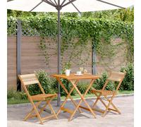 Ensemble à Manger de Jardin Mobilier 5pcs Polypropylène Bois Massif vidaXL