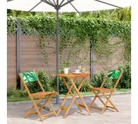 vidaXL 5-delige Tuinset bladpatroon stof en massief hout3281776 G
