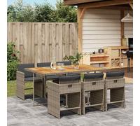Ensemble à Manger de Jardin Patio Terrasse 13 pcs Gris Résine Tressée vidaXL