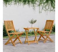 Ensemble à manger de jardin pliable 3 pcs bois d'acacia massif vidaXL