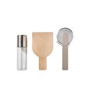 Ensemble à pizza SINGLES en verre et acier inoxydable et abs Taupe doux Zone Denmark
