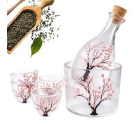 Ensemble à saké avec carafe à vin, verres, carafe à vin, thé | Service à saké polyvalent, idéal pour servir un restaurant, un bar, un dîner, une fête, des événements