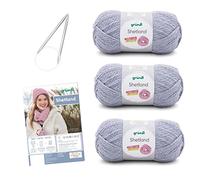 Ensemble à Tricoter Gründl Shetland, 80% polyacrylique, 20% Laine, Jeans Melange, 30 x 20 x 8 cm