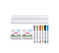 Ensemble Accessoire Chevalet Debout Craies Marqueurs Rouleaux Papier 32PCS