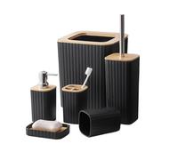 Ensemble Accessoire Salle De Bain Kit de Toilette Salle Bain Ensemble Six pièces Brosse Gobelet à Brosse Dents Boîte Savon Ensembles(Color10)
