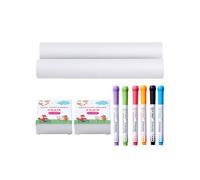 Ensemble Accessoires Chevalet Table Craies Marqueurs Rouleaux Papier 32PCS