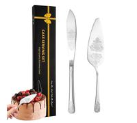 Ensemble Acier Inoxydable Coupe-gâteau Et Serveur - 2 Pièces Doré Royal Couteau Pâtisserie Et Spatule Тarte | Lot Prestigе Découpage Entremets Noces Avec Manche Ergonomique, Pour Anniversaire Fête
