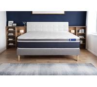 Ensemble ACTIFLEX CONFORT Matelas Ressorts ensachés+mémoire de forme 140x200cm Maxi épaisseur + sommier KIT gris G