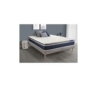 Ensemble ACTIFLEX CONFORT Matelas Ressorts ensachés+mémoire de forme 160x200cm Maxi épaisseur + sommier KIT gris