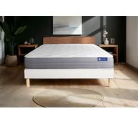 Ensemble ACTIFLEX DREAM 200x200cm sommier kit blanc - 22cm - Ressorts ensachs et mmoire de forme - Moelleux - Sommier kit Blanc
