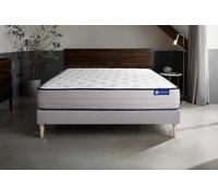 Ensemble Actiflex form 130x210cm + sommier KIT Gris - 22cm - Ressorts ensachs et mmoire de forme - Tonique - Sommier kit Gris