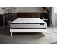 Ensemble Actiflex form 180x190cm + sommier KIT blanc - 22cm - Ressorts ensachs et mmoire de forme - Tonique - Sommier kit Blanc