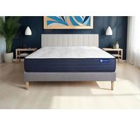 Ensemble matelas ACTIFLEX LIFE 160x200 Ressorts ensaches et Memoire de forme 5zones de confort + sommier KIT gris