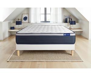 Ensemble Actiflex max 180x210cm + sommier KIT blanc - 26cm - Ressorts ensachs et mmoire de forme - Tonique - Sommier kit Blanc