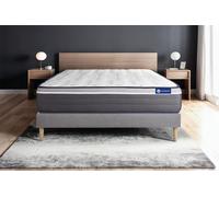 Ensemble matelas ACTIFLEX PLUS 180x200 Ressorts ensaches+Memoire de forme Maxi epaisseur 7zones confort + sommier KIT gris