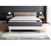 Ensemble Actiflex plus 180x210cm + sommier KIT blanc - 26cm - Ressorts ensachs et mmoire de forme - Tonique - Sommier kit Blanc