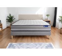 Ensemble Actiflex pur 180x190cm + sommier KIT Gris - 20cm - Ressorts ensachs - Tonique - Sommier kit Gris