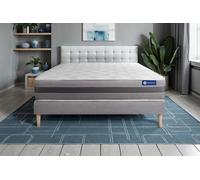 Ensemble matelas ACTIFLEX RELAX Ressorts ensaches + memoire de forme 120x200 Maxi epaisseur 5zones confort + sommier KIT gris