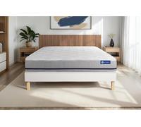 Ensemble ACTIFLEX SOFT 160x200cm sommier kit blanc - 20cm - Ressorts ensachs - Moelleux - Sommier kit Blanc
