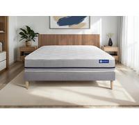Ensemble ACTIFLEX SOFT 160x200cm sommier kit gris - 20cm - Ressorts ensachs - Moelleux - Sommier kit Gris