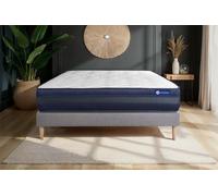 Ensemble Actiflex tech 130x200cm + sommier KIT Gris - 24cm - Ressorts ensachs et mmoire de forme - Tonique - Sommier kit Gris