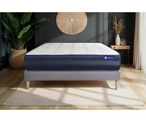 Ensemble Actiflex tech 180x220cm + sommier KIT Gris - 24cm - Ressorts ensachs et mmoire de forme - Tonique - Sommier kit Gris