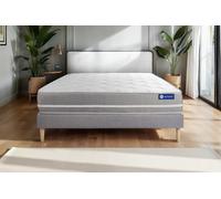 Ensemble matelas Ressorts ensaches ACTIFLEX TOUCH 120x190 3zones de confort + sommier KIT gris