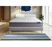 Ensemble Actiflex zen 130x190cm + sommier KIT Gris - 26cm - Ressorts ensachs et mmoire de forme - Moelleux - Sommier kit Gris