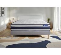 Ensemble Actilatex ergo 150x190cm + sommier KIT Gris - 24cm - Latex et mmoire de forme - Tonique - Sommier kit Gris