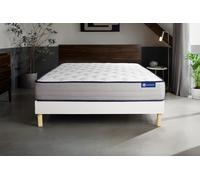 Ensemble Actilatex form 120x195cm + sommier KIT blanc - 22cm - Latex et mmoire de forme - Tonique - Sommier kit Blanc