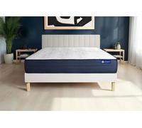Ensemble matelas ACTILATEX LIFE 140x200 Latex et Mémoire de forme 5zones de confort + sommier KIT blanc