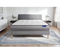 Ensemble Actilatex night 150x200cm + sommier KIT Gris - 20cm - Latex et mmoire de forme - Tonique - Sommier kit Gris