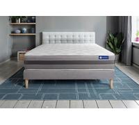 Actisom – Ensemble matelas et sommier Actilatex Relax 120x200 Latex et mémoire de forme 5 zones Gris