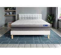 Ensemble matelas et sommier Actisom Ensemble matelas ACTILATEX RELAX Latex et mémoire de forme 140x190 cm Maxi épaisseur 5zones de confort + sommier KIT blanc