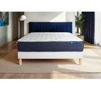 Ensemble Actilatex sleep 150x190cm + sommier KIT blanc - 22cm - Latex et mmoire de forme - Moelleux - Sommier kit Blanc