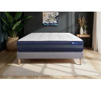 Ensemble ACTILATEX TECH 140x190cm sommier kit gris - 24cm - Latex et mmoire de forme - Tonique - Sommier kit Gris