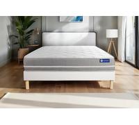 Ensemble matelas Latex + memoire de forme ACTILATEX TOUCH 160x200 3zones de confort + sommier KIT blanc