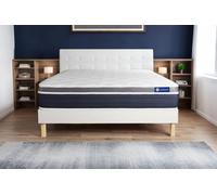Ensemble ACTIMEMO CONFORT 140x200cm sommier kit blanc - 26cm - Mmoire de forme - Enveloppant - Sommier kit Blanc