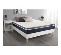 Ensemble ACTIMEMO CONFORT Matelas mémoire de forme 140x190 cm Maxi épaisseur 7zones de confort + sommier KIT blanc G