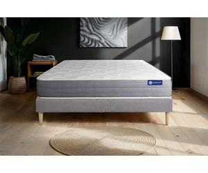 Ensemble Actimemo dream 160x210cm + sommier KIT Gris - 22cm - Mmoire de forme - Equilibr - Sommier kit Gris