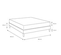 Ensemble Actimemo plus 160x210cm + sommier KIT blanc - 26cm - Mmoire de forme - Tonique - Sommier kit Blanc
