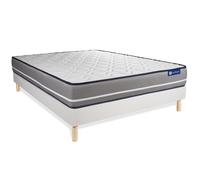 Ensemble Actimemo pur 120x220cm + sommier KIT blanc - 20cm - Mmoire de forme - Tonique - Sommier kit Blanc