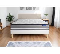 Ensemble Actimemo pur 130x200cm + sommier KIT blanc - 20cm - Mmoire de forme - Tonique - Sommier kit Blanc