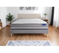 Ensemble Actimemo pur 150x200cm + sommier KIT Gris - 20cm - Mmoire de forme - Tonique - Sommier kit Gris