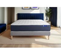 Ensemble Actimemo sleep 130x200cm + sommier KIT Gris - 22cm - Mmoire de forme - Moelleux - Sommier kit Gris
