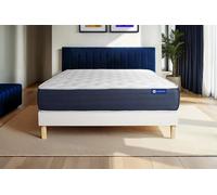 Ensemble Actimemo sleep 130x220cm + sommier KIT blanc - 22cm - Mmoire de forme - Moelleux - Sommier kit Blanc