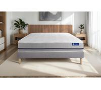 Ensemble Actimemo soft 130x200cm + sommier KIT Gris - 20cm - Mmoire de forme - Equilibr - Sommier kit Gris
